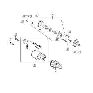 Démarreur Kymco Vitality 4T AC diamant noir