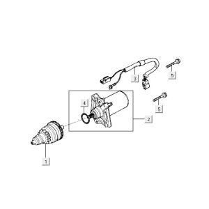 Démarreur Kymco Yup 2T AC noir brillant