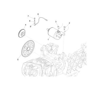 Démarreur Vespa Sprint 125 4T 3V IE ABS E5 2021 (EMEA)