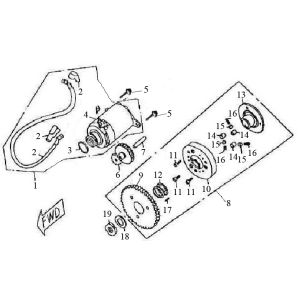 Démarreur Viraggio Retro (Sensa) 125cc