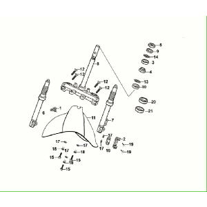 Fourche avant - Couronne de casque - Garde-boue avant Sym Fiddle ll Euro 5 Rich Gray (GY-430C)