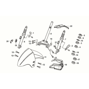 Tige de direction - coussin avant Sym Orbit III 50 E5 Blue (BU-289S)