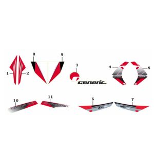 Autocollants Generic Xor competition 2009 2 temps