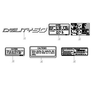 Stickers Kymco Agility Fat 12' 4 temps noir long