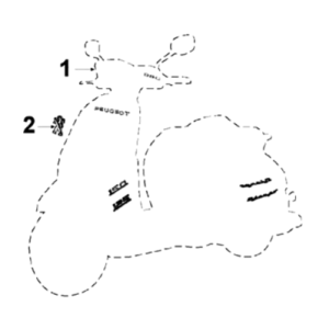 Stickers Peugeot Django 125 Allure E3 2014-2017