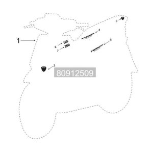 Stickers Peugeot Tweet 125i E5 FL 2023-2025