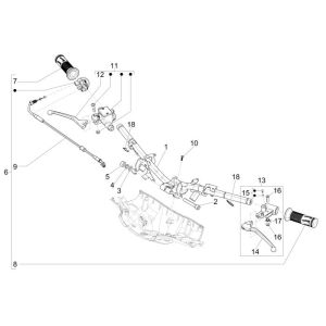 Pièces de direction Vespa Sprint 45km 4 temps 4 soupapes