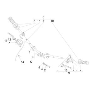 Levier de frein à gaz Piaggio New Fly 4 temps 4 soupapes