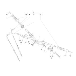 Guidon - pompes de frein GTS 125 IE