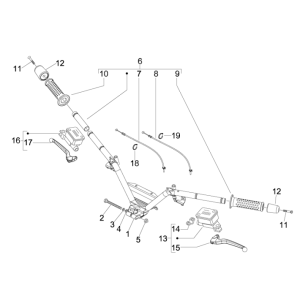 Guidon - Pompes de frein Piaggio MP3 300LT Sport 2009-2014
