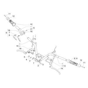 Guidon - Pompes de frein MP3 500 LT Sport 2014-2016
