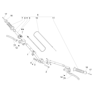 Guidon - Pompes de frein Piaggio NRG Power DD 2007-2017