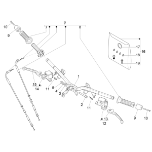 Volant - Pompes de frein Vespa GTS 125 4T E5 ABS 2021 (EMEA)
