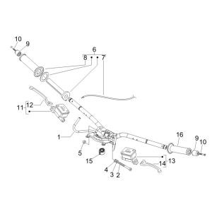 Guidon - Pompes de frein Vespa GTV 250 4T 4V IE