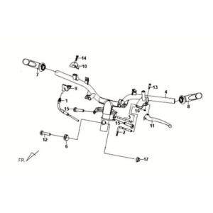 Leviers de volant/de frein KPL. L/R Sym Fiddle II 125S