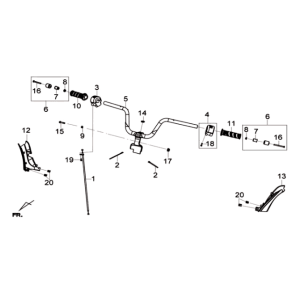 Leviers de volant/de frein KPL. Gauche droite Sym Joymax 125I ABS