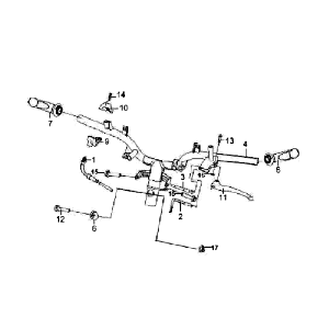 Leviers de train Guidon Cables Sym Fiddle White WH8018P