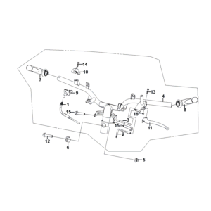 Câble de train Sym Fiddle II Euro4 (WH-006) blanc