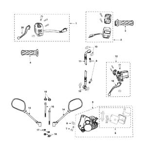 Pièces de direction - Rétroviseurs Peugeot Vivacity 3 4 temps