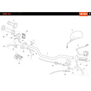 Pièces de direction - Rétroviseurs Rieju MRT SM noir 2010 2 temps