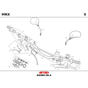 Pièces de direction - Rétroviseurs Rieju MRX bleu 2004 2 temps