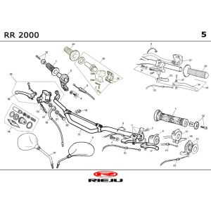 Pièces de direction - Rétroviseurs Rieju RR castrol 2001 2 temps