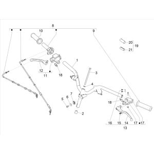 Volant 4 temps Piaggo Zip - freins (injection euro5 IGET)