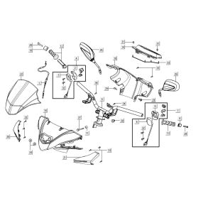 pièces de direction AGILITY 16+ 4T 125 Matte Metallic Light Blue