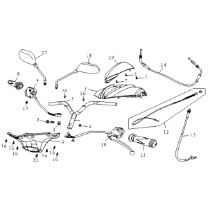 Pièces de direction AGM fox blue matt