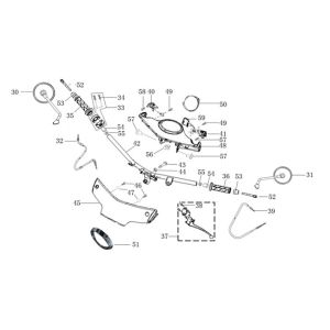 Pièces de direction Agm Veterano gris mat