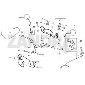 Pièces de direction Eagle-Wing Napoli bleu foncé