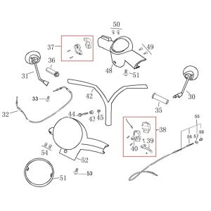 Pièces de direction Benzhou YY50QT-45A titane