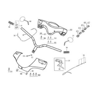 Pièces de direction Berini Sprint anthracite plat