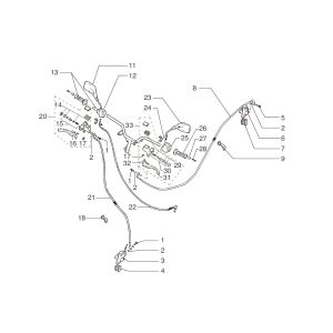 Pièces de direction Beta Ark-K LC RS rouge 2006 2 temps