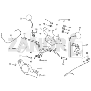 Pièces de direction BTC Riva Sport anthracite mat mat