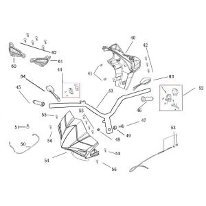 Pièces de direction China R8 anthracite mat mat