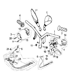 Pièces de direction Generic Ideo blue 2010 2 temps 25