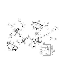 Pièces de direction Kymco Agility Delivery 4 temps euro4 blanc
