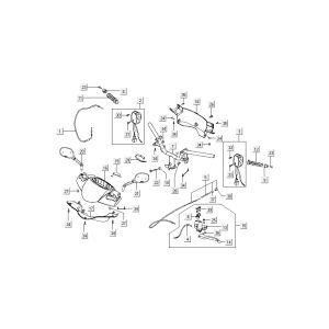 Pièces de direction Kymco B&W LC 2 temps argent