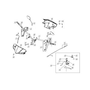Pièces de direction Kymco Carry injection 4 temps euro4 blanc