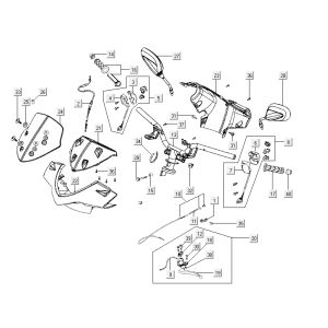 Pièces de direction Kymco City 16' 4 temps blanc