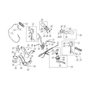 pièces de direction Kymco Grand Dink 2 temps Silver