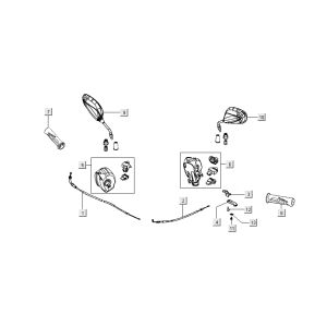 Pièces de direction Kymco Nexxon 4 temps gris foncé
