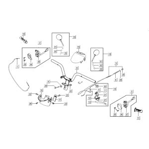pièces de direction Kymco Sento 4 temps marron