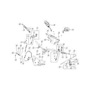 pièces de direction Kymco Super8 4 temps à partir de 2009 Bleu