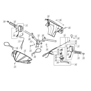Pièces de direction Kymco Vitality 2t ac blue