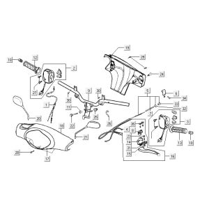 Pièces de direction Kymco Yup 2t ac blue