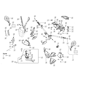 Pièces de direction Kymco People S 50i E4 Blue