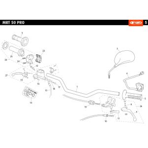 Pièces de direction- Rétroviseurs Rieju MRT pro SM noir 2010 2 temps