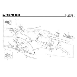 Pièces de direction Rieju Rs2 pro orange 2009 2 temps